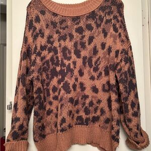 Aerie Leopard Print Sweater